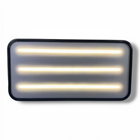 Anson PDR X-Factor Mini 14" PDR light with three horizontal LED strips and a black protective outer band.