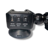Anson PDR X-Factor Mini PDR light with USB output, LED on/off switches, and suction cup base.