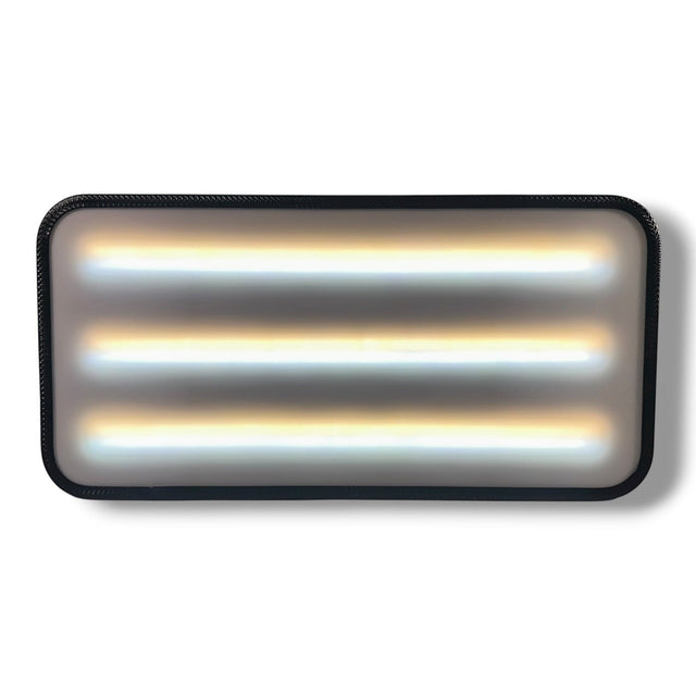 Anson PDR X-Factor Mini wide 20" PDR light with adjustable warm and cool LED lighting. Black protective rim.