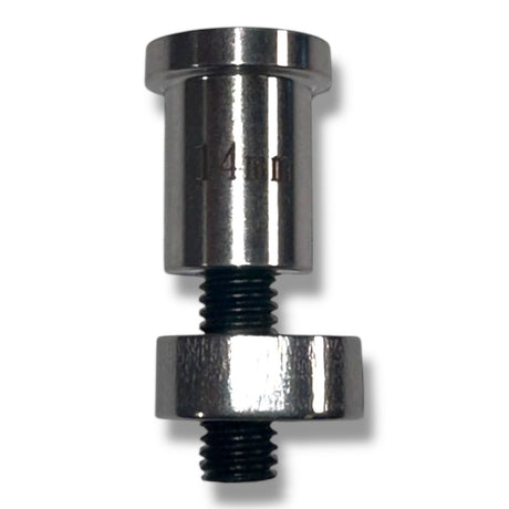 Anson PDR 14mm cold glue tab for automotive dent removal. Metal construction with threaded post.