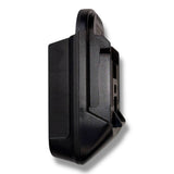 Anson PDR black plastic power tool battery adapter with USB port for 20V MAX to 18V tools. Adapts Makita to either Milwaukee or Dewalt