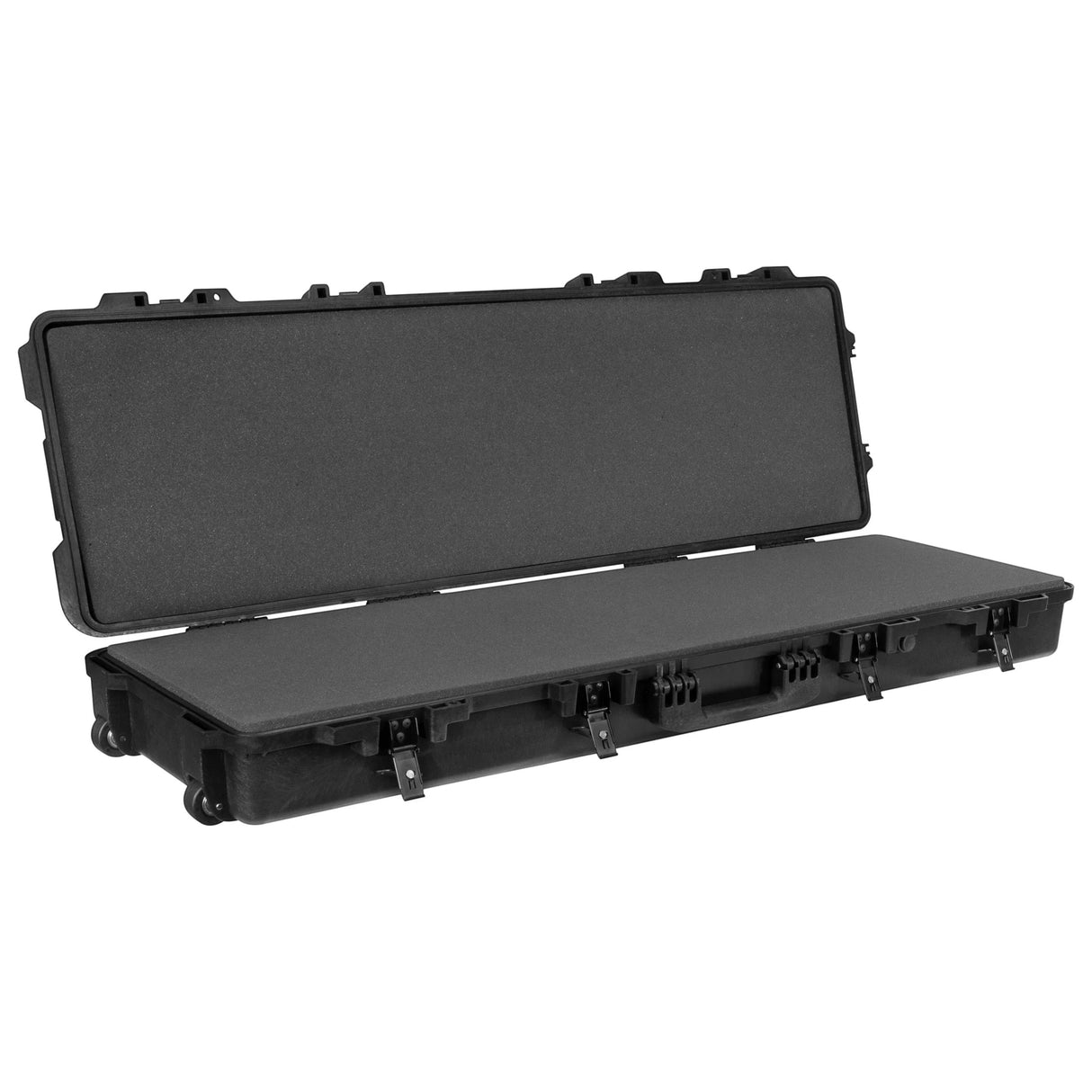 Anson PDR black polypropylene tool case with foam interior, wheels, and latches. Designed for hail damage repair equipment.