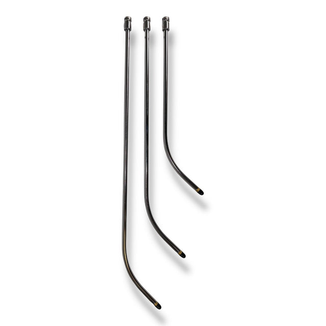 Anson PDR COMPACT HUB Slow J interchangeable PDR rods in 14", 19", and 23" lengths with 3/8" diameter and Black Gold morph tips.