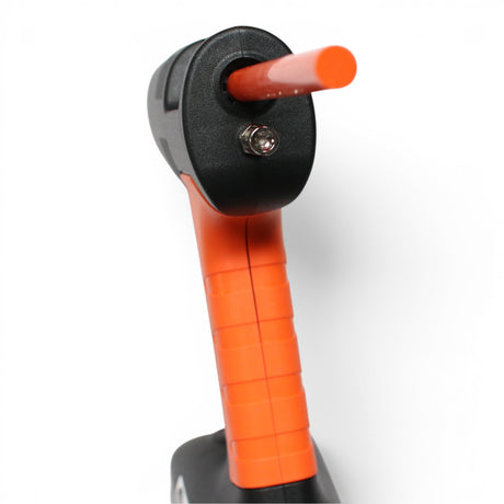 Anson PDR cordless collision glue gun with orange handle and black body, featuring dual temperature settings and an extended nozzle.