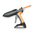 Anson PDR cordless glue gun with black and orange body, dual temperature settings, and extended nozzle.