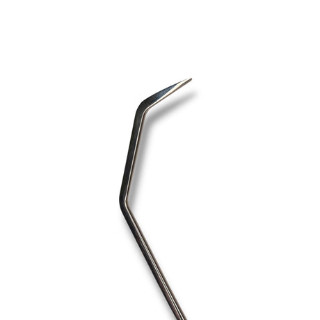 Anson PDR Danny Espinal tool, a 13-inch metal rod with a sharp, angled tip for precise pushes into small door holes.