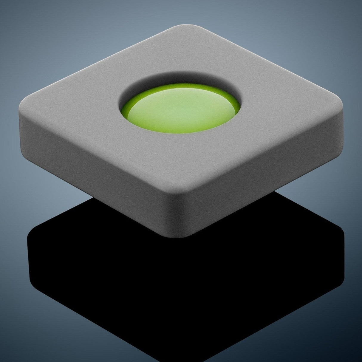 Anson PDR Glexo Diablo Cold Glue in a grey silicone mold with a bright green glue center, designed for paintless dent repair.