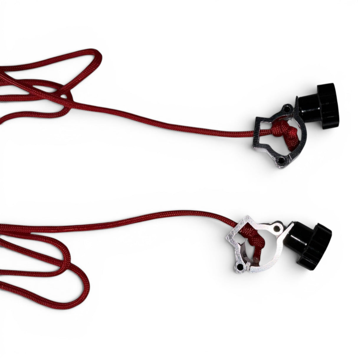 Anson PDR clamp-style rope ratchets with red cord and black adjustment knobs, designed for dent repair hood stands.