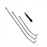 Anson PDR Tequila Compact HUB double bend stainless steel rods set with handle. Includes 18, 24, and 30-inch rods.
