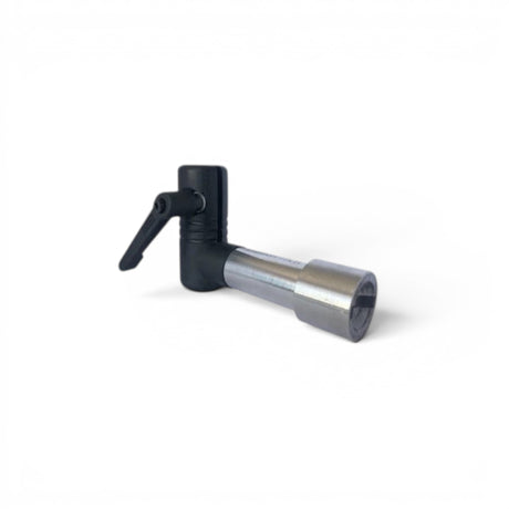 Anson PDR DNE light stand collar with black locking lever and silver metal mount for Never Loose accessory.