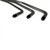 Anson PDR Tequila Compact HUB double bend stainless steel PDR rods with black soft tips and gold threaded collars.