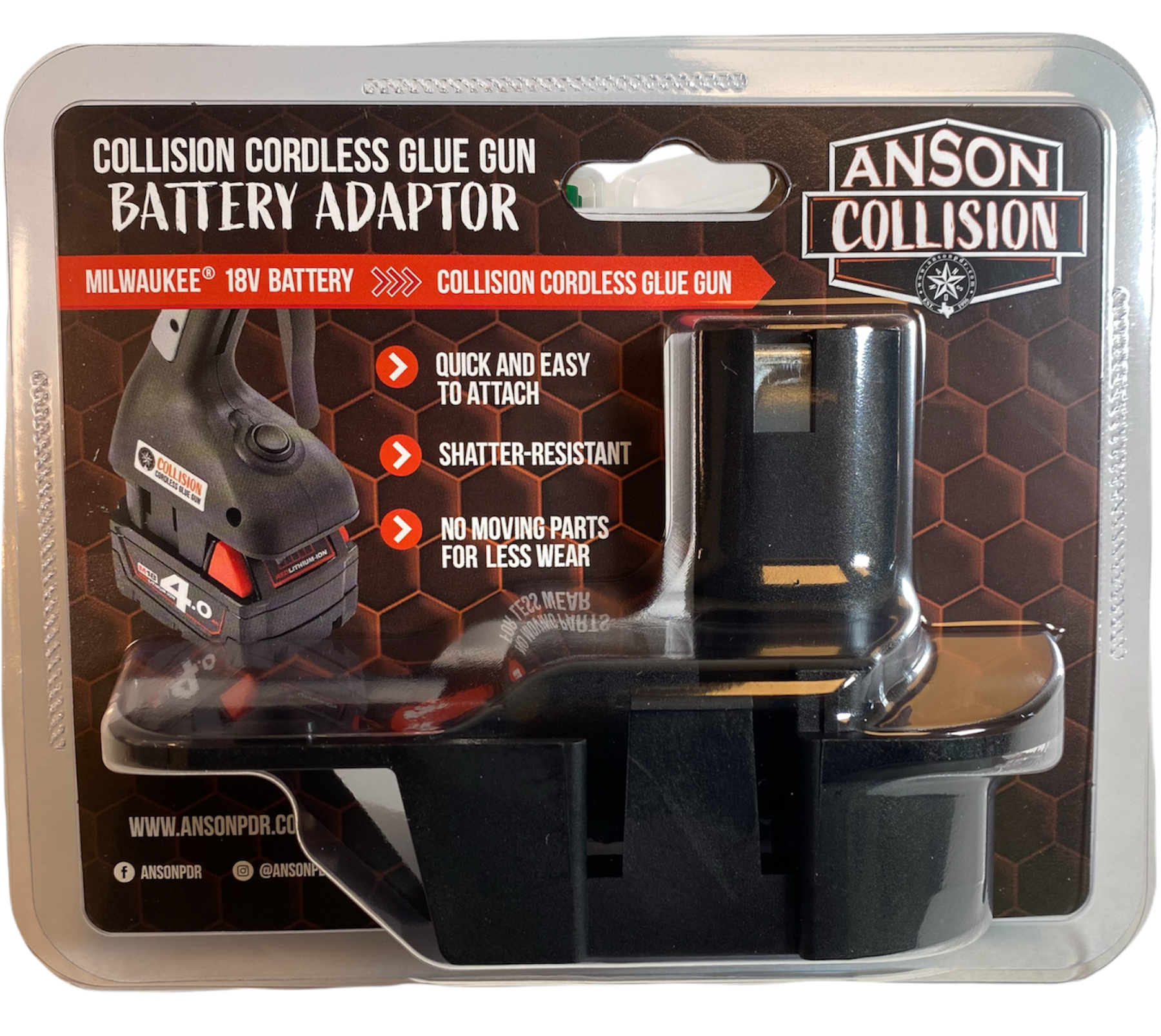 Anson Collision Ryobi to Milwaukee glue gun battery Adapter – Anson PDR