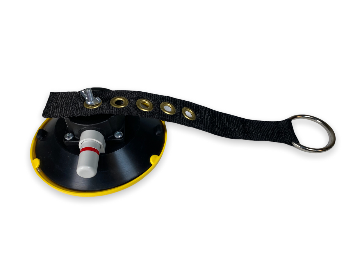 Suction cup with leverage strap 6" cup