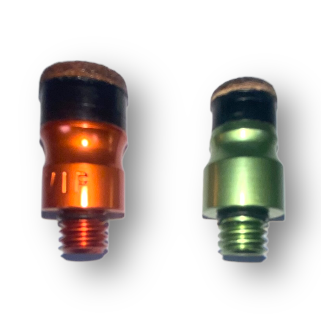 VIP LEATHER PUSHING TIPS - SCREW ON INTERCHANGEABLE LEATHER TIP SET